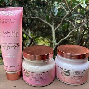 Goddess Exfoliating Body and Feet Scrub + Body Butter Pomegranate Scented